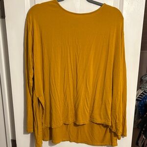 Easel Mustard Long Sleeve Top- Small